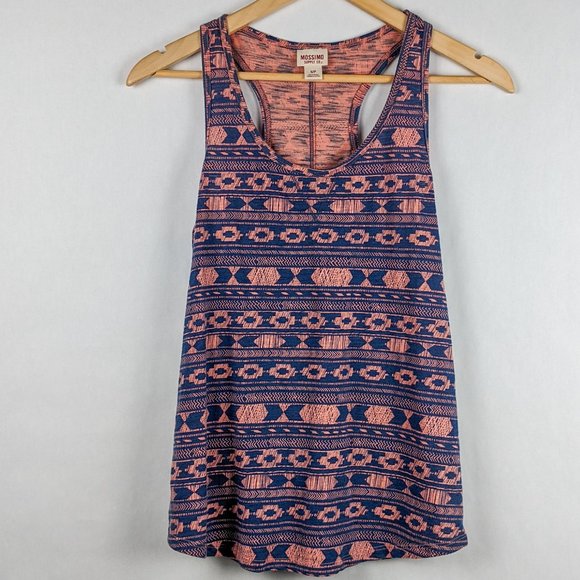 🎇 Mossimo Racer Back Tank Aztec Print S - Picture 1 of 5